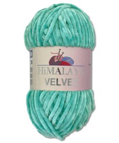 Wohnkult Himalaya Türkis 100 g Velvet Dolphin Wolle Chenille Strickgarn Accessoire Kleidung und Decken (90035)