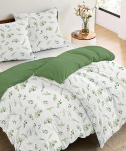 Dreamzie - Bettwäsche Set 135x200 cm Salbeigrün - Ideal für das Einzelbett bei Dreamzie - Chemikalienfrei und zertifizie