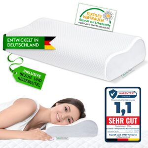 EcoSchlaf® Orthopädisches Kissen – Ergonomisches Nackenstützkissen – SeitenschläferkissenWheelchairuser
