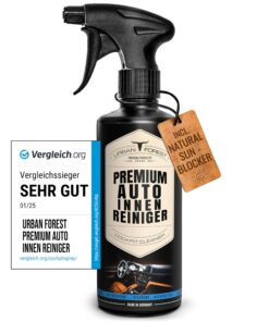 URBAN Forest® Auto Innenraumreiniger 500ml für Profi Autopflege | URBAN Forest® Cockpit Reiniger für Polster & Leder 50