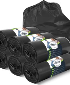 Müllsäcke 120L Schwarz - Extrem Reißfest - Großer Müllsack - Ideal für Haushalte - XXL - 100 Stück - 120 Liter - 70 µ -