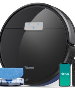 Tikom G8000 Pro Saugroboter 2 in 1 für Hartboden und Teppich mit starkem Saugleistungs von 4500Pa und WLAN-Funktion, zur
