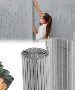 STREND PRO Wetterfester Sichtschutzzaun für Garten und Terrasse - Hellgrau 2m x 3m - Privatsphäre und Windschutz ohne Bo