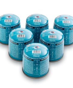 TOM 6 x 190 g Gaskartuschen Butangas mit Sicherheitsventil - Ideal für Campingkocher, Lötbrenner & Co. - Butan Gas Kartu