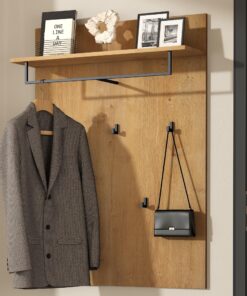doporro Wandgarderobe mit 5 Haken Kerneiche 108x78x21,6 cm Gabo-01 für Flur & Eingang