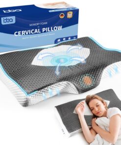 IDEA Ergonomisches Memory Foam Kissen für Seitenschläfer - Orthopädisches Nackenkissen mit Antischnarch-Effect 72#