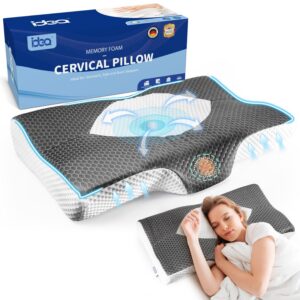 IDEA Ergonomisches Memory Foam Kissen für Seitenschläfer - Orthopädisches Nackenkissen mit Antischnarch-Effect 72#