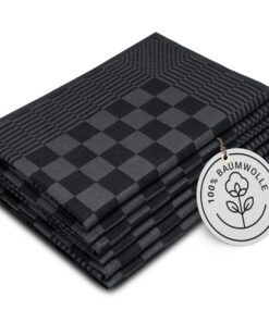ZOLLNER 6er Set Geschirrtücher extrem saugstarke und robuste Küchentücher Gastronomiequalität Oeko Tex® Zertifiziert 65x
