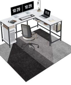EYKWKB Stuhl Unterlage Schreibtisch Bodenschutzmatte 60 x 70 cm für Hard_böden Gaming Bürostuhl Matte