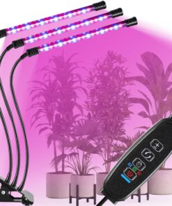 Retoo Pflanzenlampe LED für Zimmerpflanzen Schreibtisch, Vollspektrum Licht für Gewächshause, 60 LEDs Fernbedienung