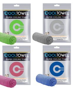 Kühlendes Handtuch für Sport und Yoga - 4 Stück 90x30 cm Kühlhandtuchsport Kühltuch