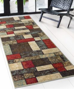 Floordirekt Teppichläufer mit Muster - maßgefertieter Feinschlingen Läufer für Küche, Flur & Wohnraum - Mannheim Patch (
