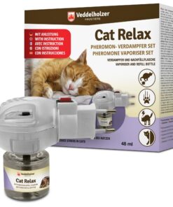 Veddelholzer Relax Cat Pheromone Katzen Diffusor Set für entspannte Katzen & Stressreduktion - urinieren & kratzen bekäm
