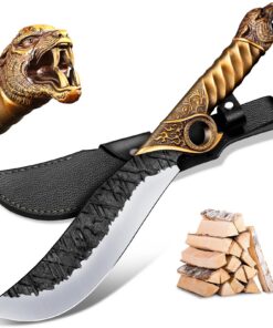 Purple Dragon Survival Messer - Großes 5mm Klingenrücken, Ideal für Holz hacken, Geschenk für Männer