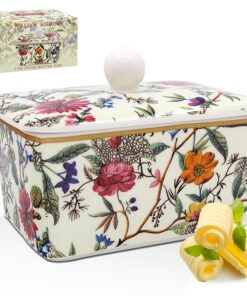 Der Leonardo Collection William Kilburn Butterdosen für frische Butter bei Kochen und Zuhause, stearinfreie BPA-freie Do