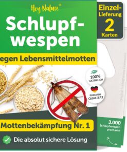 Hey Nature Schlupfwespen gegen Lebensmittelmotten - Effektive Mottenbekämpfung durch Schlupfwespen - Naturgetreu und Sic