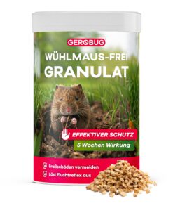 Gerobug Wühlmausvertreiber Granulat 300 g - Effektives Mittel zur schnellen Bekämpfung von Wühlmäusen - Umweltfreundlich