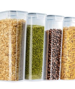 Generisch 4er Vorratsdosen BPA-frei für Nudeln und Müslidosen mit Luftdichtem Deckel und Luftdichten Vorratsbehälter