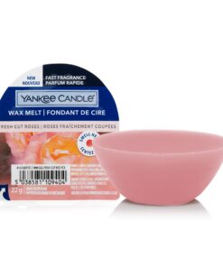 Yankee Candle Duftwachs Wax Melts - Fresh Cut Roses |_maximal 8 Stunden Duft | Ideal für Zimmersprüche