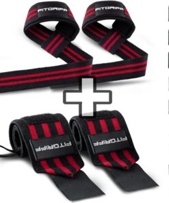 Fitgriff® Handgelenk Bandagen für Krafttraining und Fitness - für Sportler und Trainierende - 2er Set 10x10_cm