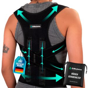 Dimedsion Haltungskorrektur Rücken für Damen und Herren | Gerader Rücken Geradehalter mit Tasche, Haltungskorrektur Rück