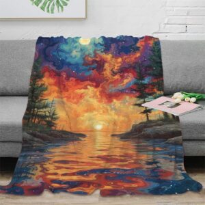 Flauschig Warm Plüsch Flanell Fleecedecke Für Sofa Überwurf 3D Drucken Mikrofaser Decke 50x60inch