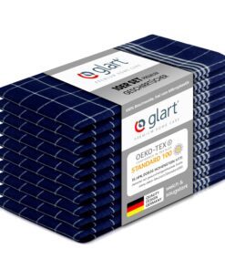 Glart 48BI2 10er Set Küchentücher 50x70 cm aus 100% Baumwolle OEKO-TEX Standard 100 zertifiziert fusselfrei waschbar vor