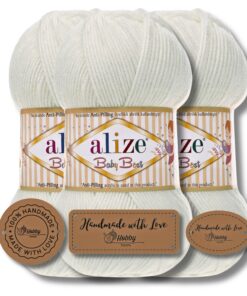 Hobby YARN 3x Etikettenlabel mit Alize Baby Best Wolle Premium 3x100g als Set - Anti-F marginLeft:0px;padding:0px;margin