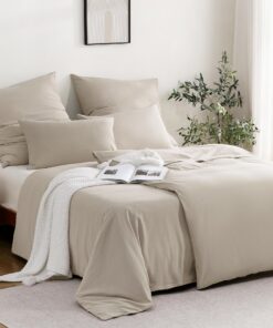 ATsense Bettwäsche 100% Baumwolle, Stonewashed, Hypoallergen und Atmungsaktiv, für Allergiker, 135x200cm, 2 Bettbezug +