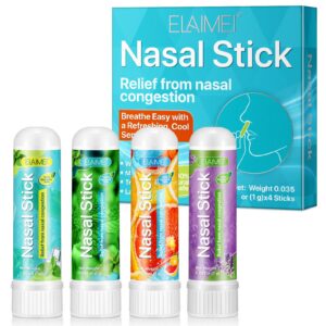 Nasal Stick 4 Pack - Inhalierstift für die Nase - Sofortige Erleichterung bei einer Verstopften Nase und Leichtes Atmen