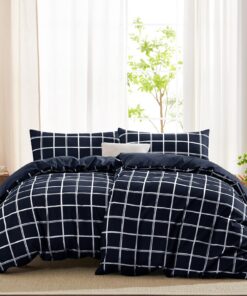 WAVVE Blau Bettwäsche 135x200 - ÖKO-TEX 2er Set mit 2 Kissenbezügen für das ganze Bett