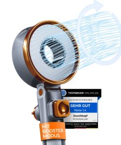 Duschkopf mit Filter & Montagewerkzeug - PP-Baumwoll-Filter Duschkopf für gereinigtes & weicheres Wasser - Booster Modus