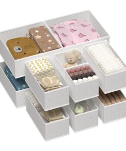 Vtopmart Kleiderschrank Organizer 12 Pack Faltbar für Babykleidung Unterwäsche Socken