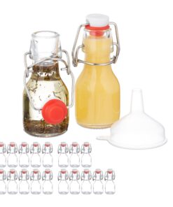 Relaxdays Glasflaschen 20er Set 50 ml Bügelverschluss für Liköre & Öle