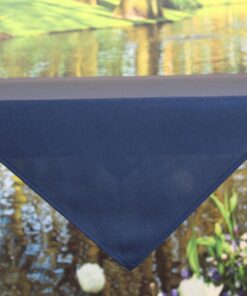 KAMACA Schmutzabweisende Tischdecke 85x85 cm für Innen- und Außentische - Jährliche Moderne Unifarbe - Marine Farbe - Kn