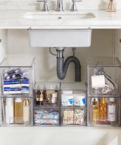 Vtopmart Aufbewahrungsschubladen 4 Kleine + 4 Mittel Organizer für Küche & Bad