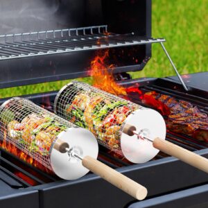 Ivtivfu_nestedes_rollendes_Grillkorb_Männer_GeburtstagsgeschenkOutdoor