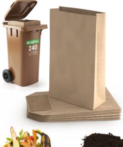 BIOGLÜCK® 240 Liter Biomüllsäcke/Papiersäcke für Hausmeisterservice & Mehrfamilienhäuser -Ultimative Lösung für sauberen