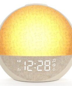 Tageslichtwecker Sonnenaufgangswecker für sanftes Aufwachen, 7 Wecktöne und 30 Naturgeräusche, Geschenk für Erwachsene T