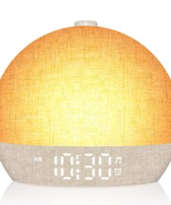 Tageslichtwecker Sanftes Aufwachen für Tiefschläfer - 30 natürliche Klänge & Schlaf-timer 15/30/60/180Min | Geschenke fü