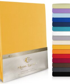 MOON-Luxury Spannbettlaken 230g/m² Jersey Stretch für Wasserbetten,.Boxspringbetten und herkömmliche Matratzen OEKO-TEX
