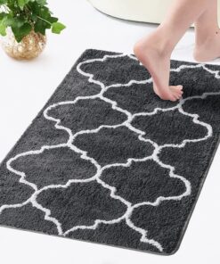 MIULEE rutschfest Badteppich Waschbar Badezimmerdecke Weich Mikrofaser 50x80cm