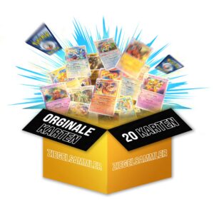 20 Pokemon Karten Reverse Holo Glitzer Deutsch | Holographische Karten aus aktuellen Sets | Original Sammlerstücke für F