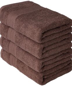 Brielle Handtuch-Set aus 100% Baumwolle - 4 x 50x100 cm, sehr saugfähige Handtücher für Badezimmer und Dusche, higiennie