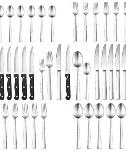 HaWare 36-teilig Edelstahl Besteck Set für 6 Personen - Elegantes Essbesteck für Zuhause und Restaurant - Spiegelpoliert