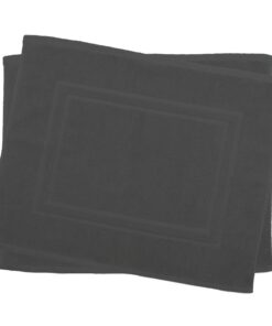Julie Julsen 2er Pack Badematte in Anthrazit 50 x 40 cm Premium Qualität Doppel Rahmen