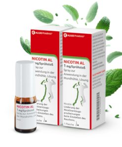 ALIUD PHARMA Nicotin AL 1 mg/Sprühstoß Spray - Lösung gegen Rauchverlangen für Nichtraucher: Praktisch bei der Hand in d