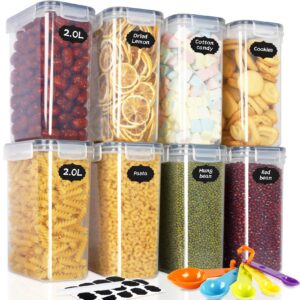 Cinnani 2L Vorratsdosen Set für Küche BPA frei | Cinnani 2L Vorratsdosen Set für Nudel- und Müsli-Aufbewahrung | Cinnan