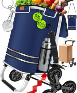 KESSER Einkaufstrolley Treppensteiger + 56L 50kg Kapazität + mit Kühlfach 3in1 klappbar