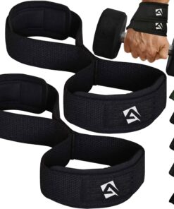 AQF Figur 8 Lifting Straps Krafttraining für Powerlifting & Bodybuilding, Gepolsterte Handgelenkstütze für Männer & Frau